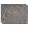 Sweet Pea Linens - Mocha Brown Leaf Wipe Clean Rectangle Placemats - Set of Two (SKU#: RS2-1002-F27) - Main Product Image