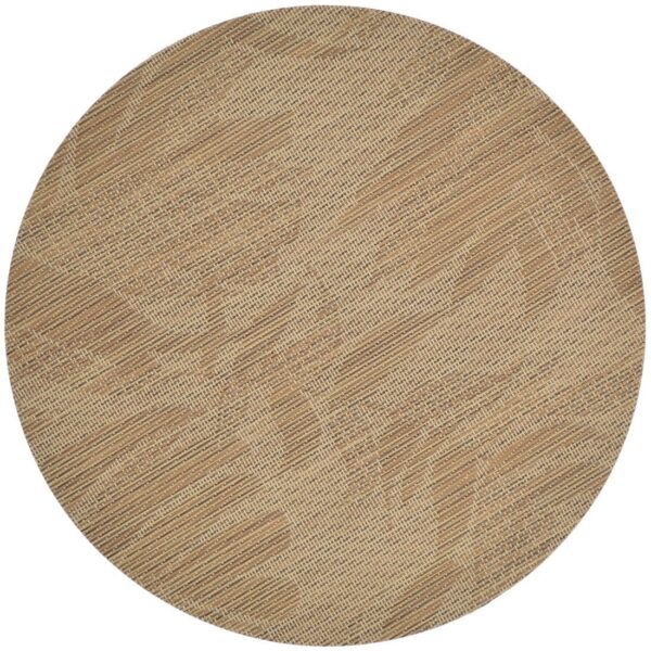 Sweet Pea Linens - Tan Tonal Leaf Wipe Clean Charger-Center Round Placemat (SKU#: R-1015-F28) - Main Product Image