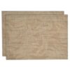 Sweet Pea Linens - Tan Tonal Leaf Wipe Clean Rectangle Placemats - Set of Two (SKU#: RS2-1002-F28) - Main Product Image