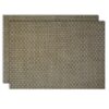 Sweet Pea Linens - Sage Green & Tan Wipe Clean Rectangle Placemats - Set of Two (SKU#: RS2-1002-F30) - Main Product Image