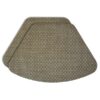 Sweet Pea Linens - Sage Green & Tan Wipe Clean Wedge-Shaped Placemats - Set of Two (SKU#: RS2-1006-F30) - Main Product Image