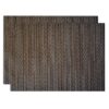 Sweet Pea Linens - Dark Brown & Blue Wipe Clean Rectangle Placemats - Set of Two (SKU#: RS2-1002-F31) - Main Product Image