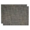 Sweet Pea Linens - Black, Gray & Tan Wipe Clean Rectangle Placemats - Set of Two (SKU#: RS2-1002-F32) - Main Product Image