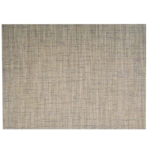Sweet Pea Linens - Putty Gray & Blue Wipe Clean Rectangle Placemat (SKU#: R-1002-F33) - Main Product Image
