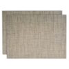 Sweet Pea Linens - Putty Gray & Blue Wipe Clean Rectangle Placemats - Set of Two (SKU#: RS2-1002-F33) - Main Product Image