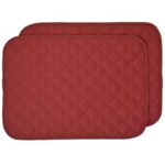 Sweet Pea Linens - Berry Quilted Rectangle Placemats - Set of Two (SKU#: RS2-1001-H3) - Main Product Image