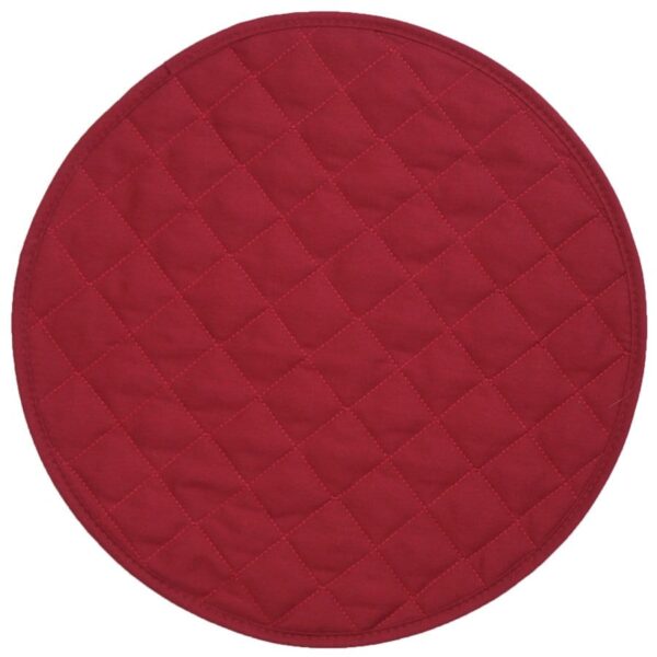 Sweet Pea Linens - Berry Quilted Charger-Center Round Placemats - Set of Two (SKU#: RS2-1015-H3) - Main Product Image