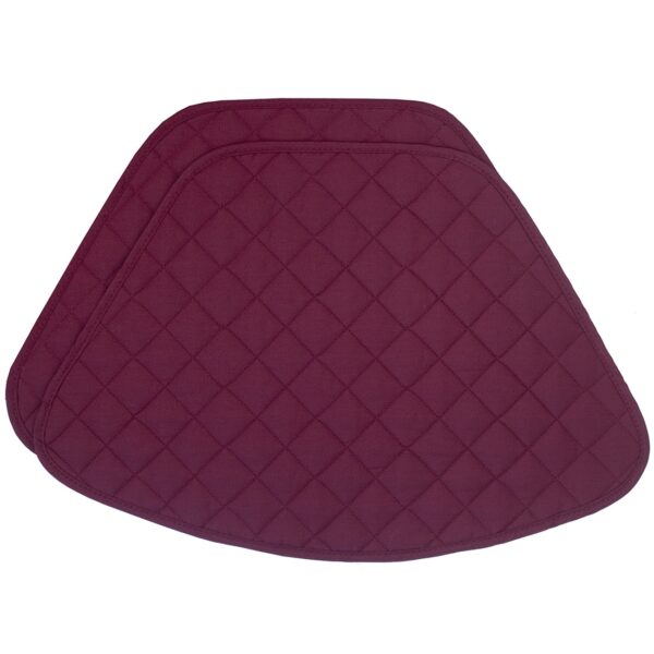 Sweet Pea Linens - Claret Quilted Wedge-Shaped Placemats - Set of Two (SKU#: RS2-1006-H30) - Main Product Image