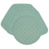 Sweet Pea Linens - Seafoam Green Quilted Wedge-Shaped Placemats - Set of Four plus Center Round-Charger (SKU#: RS5-1006-H5) - Main Product Image