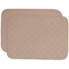 Sweet Pea Linens - Solid Tan Quilted Rectangle Placemat (SKU#: R-1001-J1) - Main Product Image