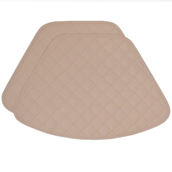 Sweet Pea Linens - Solid Tan Quilted Wedge-Shaped Placemat (SKU#: R-1006-J1) - Main Product Image