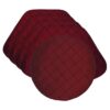 Sweet Pea Linens - Burgundy Wine Pintucked Wedge-Shaped Placemats - Set of Four plus Center Round-Charger (SKU#: RS5-1006-K1) - Main Product Image