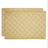 Sweet Pea Linens - Gold Pintucked Rectangle Placemats - Set of Two (SKU#: RS2-1002-K2) - Main Product Image