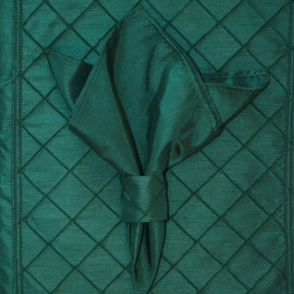 Sweet Pea Linens - Forest Green Shantung Cloth Napkin (SKU#: R-1010-K3) - Main Product Image