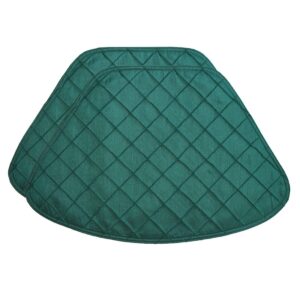 Sweet Pea Linens - Forest Green Pintucked Wedge-Shaped Placemats - Set of Two (SKU#: RS2-1006-K3) - Main Product Image