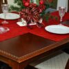 Sweet Pea Linens - Red Pintucked Rectangle Placemats - Set of Two (SKU#: RS2-1002-K4) - Table Setting
