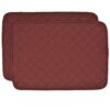 Sweet Pea Linens - Quilted Burgundy Silky Dupioni Rectangle Placemat (SKU#: R-1001-K5) - Main Product Image