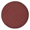 Sweet Pea Linens - Quilted Burgundy Silky Dupioni Charger-Center Round Placemat (SKU#: R-1015-K5) - Main Product Image
