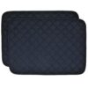 Sweet Pea Linens - Quilted Navy Blue Silky Dupioni Rectangle Placemat (SKU#: R-1001-K6) - Main Product Image