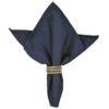 Sweet Pea Linens - Navy Blue Silky Dupioni   Rolled Hem Cloth Napkin (SKU#: R-1010-K6) - Main Product Image