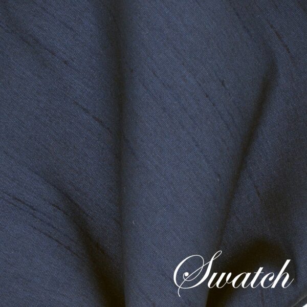 Sweet Pea Linens - Navy Blue Silky Dupioni   Rolled Hem Cloth Napkin (SKU#: R-1010-K6) - Swatch