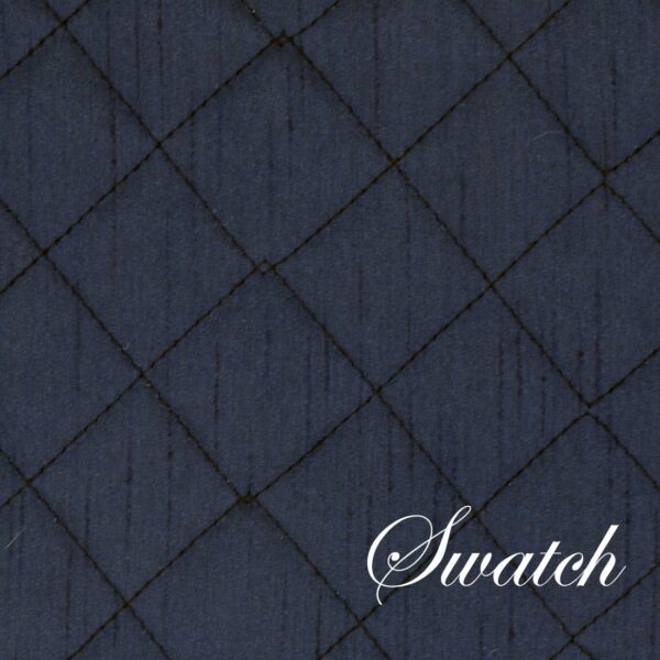 Sweet Pea Linens - Quilted Navy Blue Silky Dupioni 72 inch Table Runner (SKU#: R-1024-K6) - Swatch
