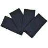 Sweet Pea Linens - Navy Blue Silky Dupioni   Rolled Hem Cloth Napkins - Set of Four (SKU#: RS4-1010-K6) - Alternate Table Setting