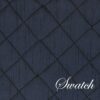 Sweet Pea Linens - Quilted Navy Blue Silky Dupioni Wedge-Shaped Placemats - Set of Four plus Center Round-Charger (SKU#: RS5-1006-K6) - Swatch
