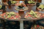 Sweet Pea Linens - Green Tonal Leaf Cloth Napkin (SKU#: R-1010-L11) - Table Setting