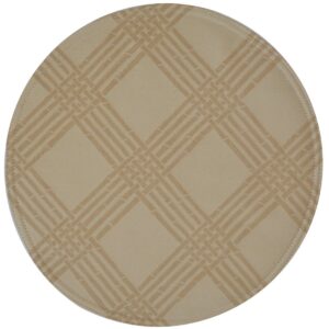 Sweet Pea Linens - Tan Lattice Jacquard Charger-Center Round Placemat (SKU#: R-1015-L21) - Main Product Image