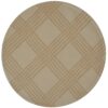 Sweet Pea Linens - Tan Lattice Jacquard Charger-Center Round Placemats - Set of Two (SKU#: RS2-1015-L21) - Main Product Image