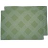 Sweet Pea Linens - Celery Green Lattice Jacquard Rectangle Placemats - Set of Two (SKU#: RS2-1002-L22) - Main Product Image
