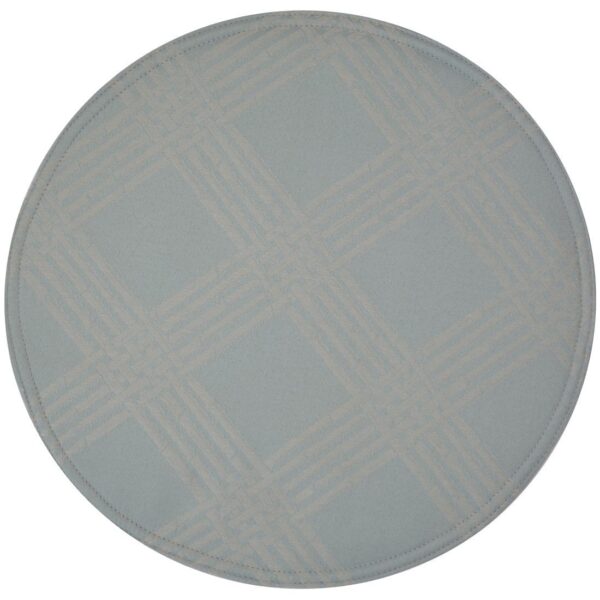 Sweet Pea Linens - Light Blue/Green Lattice Jacquard Charger-Center Round Placemat (SKU#: R-1015-L23) - Main Product Image
