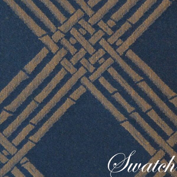 Sweet Pea Linens - Dark Blue Lattice Jacquard Chair Cushion Pads - Set of Two (SKU#: RS2-1014-L24) - Swatch