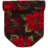 Sweet Pea Linens - Red Poinsettia on Black Quilted Holiday Print 60 inch Table Runner (SKU#: R-1021-L92) - Main Product Image