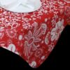 Sweet Pea Linens - Red Floral & Vine Print 54 inch Square Table Cloth (SKU#: R-1008-P5) - Main Product Image