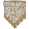 Sweet Pea Linens - Tan Floral Print & Dot 54 inch Table Runner (SKU#: R-1020-P6) - Main Product Image