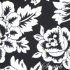 Sweet Pea Linens - Black Floral Print Gripper Bottom Chair Cushion Pads - Set of Two (SKU#: RS2-1016-P7) - Swatch