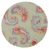 Sweet Pea Linens - Mint Green Paisley Charger-Center Round Placemat (SKU#: R-1015-Q7) - Main Product Image