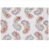 Sweet Pea Linens - White Paisley Rectangle Placemat (SKU#: R-1002-Q8) - Main Product Image