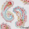 Sweet Pea Linens - White Paisley 54 inch Table Runner (SKU#: R-1020-Q8) - Swatch