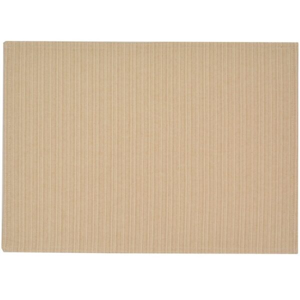 Sweet Pea Linens - Golden Yellow & Tan Canvas Striped Rectangle Placemat (SKU#: R-1002-R5) - Main Product Image