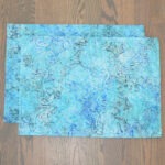 (Sample Sale) Turquoise Starfish Batik Rectangle Placemats (Final Sale)