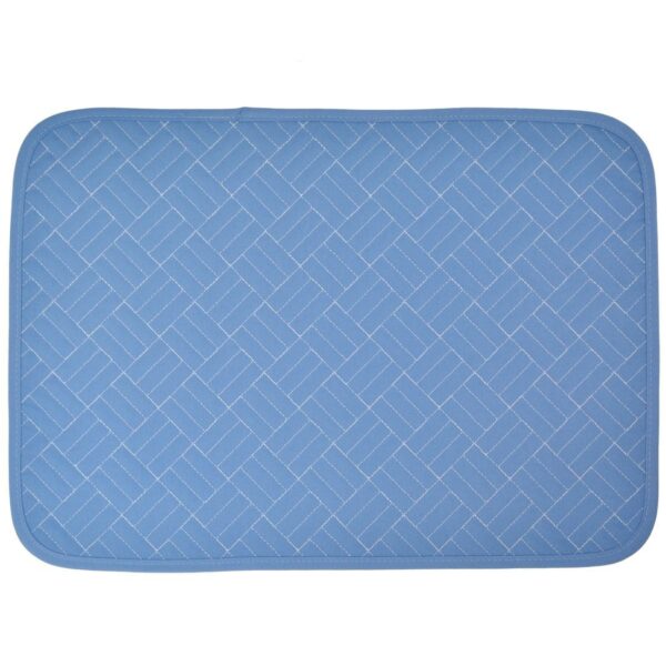 Sweet Pea Linens - Periwinkle Blue Quilted Rectangle Placemat (SKU#: R-1001-T3) - Main Product Image