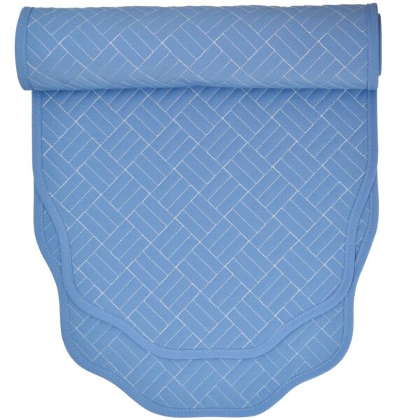 Sweet Pea Linens - Periwinkle Blue Quilted 60 inch Table Runner (SKU#: R-1021-T3) - Main Product Image