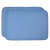 Sweet Pea Linens - Periwinkle Blue Quilted Rectangle Placemats - Set of Two (SKU#: RS2-1001-T3) - Main Product Image