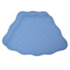 Sweet Pea Linens - Periwinkle Blue Quilted Scalloped Wedge-Shaped Placemats - Set of Two (SKU#: RS2-1005-T3) - Main Product Image