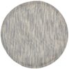 Sweet Pea Linens - Silver & Cream Metallic Striped Charger-Center Round Placemats - Set of Two (SKU#: RS2-1015-U10) - Main Product Image