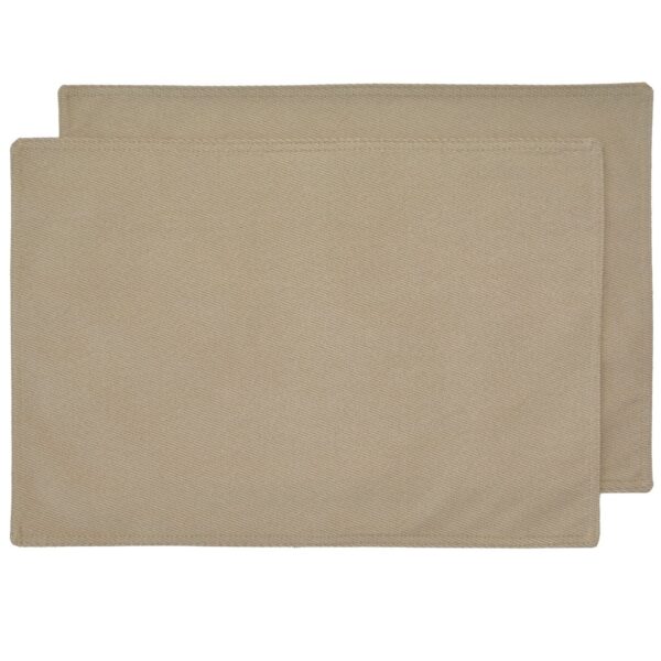 Sweet Pea Linens - Beige Crypton Twill Rectangle Placemat (SKU#: R-1002-U6) - Main Product Image