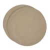 Sweet Pea Linens - Beige Crypton Twill Charger-Center Round Placemats - Set of Two (SKU#: RS2-1015-U6) - Main Product Image
